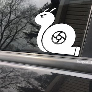 Turbo snail funny car sticker decal, car decal, bumper sticker