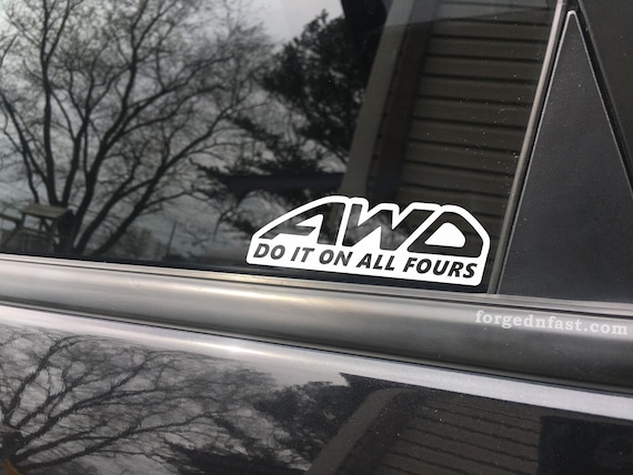 AWD tun es auf allen Vieren, Autoaufkleber, Autoaufkleber, LKW-Aufkleber,  lustiges Autoaufkleber - .de