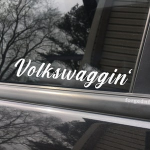 Volkswaggin car decal, bumper sticker, truck decal, funny car decal