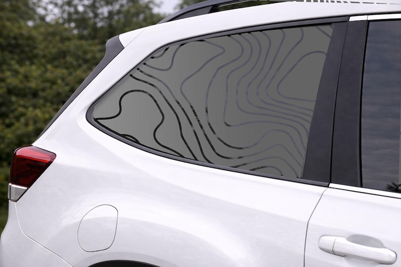 Topography Filled Full Window Decal - Die-Cut Oracal 651 Vinyl Car Sticker image 5