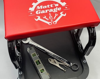 Mechanic stool, Car Guy, Father’s Day, Custom Garage Gift, Mechanic Seat, Mechanic Tool, Car Guy Gift
