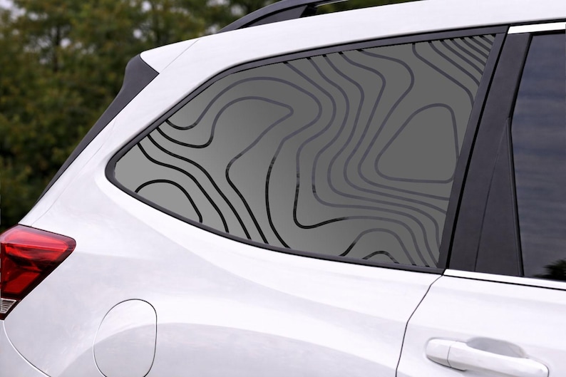 Topography Filled Full Window Decal - Die-Cut Oracal 651 Vinyl Car Sticker image 3