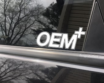 Adhesivo de vinilo OEM Plus para coche, pegatina para parachoques