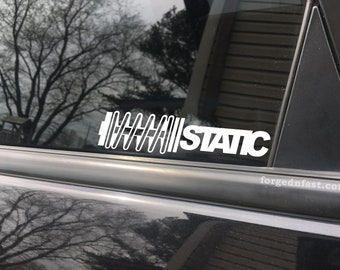 Adhesivo estático para coche, pegatina de vinilo duradera para parachoques