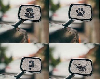 Custom Shape Mirror Stickers, Anti-Fog Anti-Rain Film (Pair)