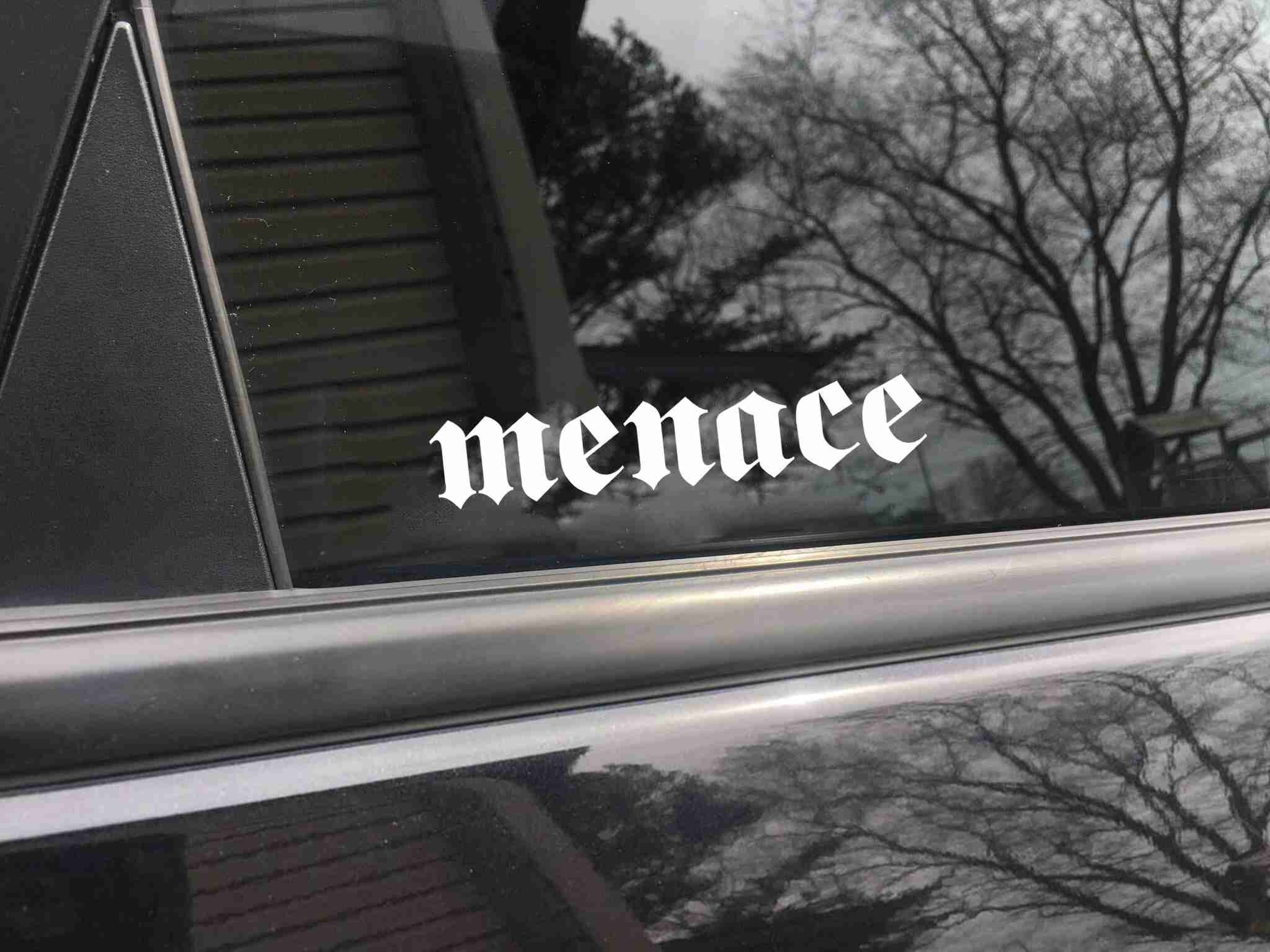 Menace Car Decal, Funny Sticker