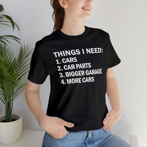 Cosas que necesito Car Guy, Cosas que quiero, Camiseta de coche para hombres, Car Guy