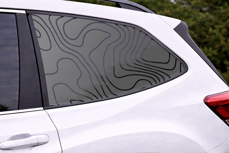 Topography Filled Full Window Decal - Die-Cut Oracal 651 Vinyl Car Sticker image 4