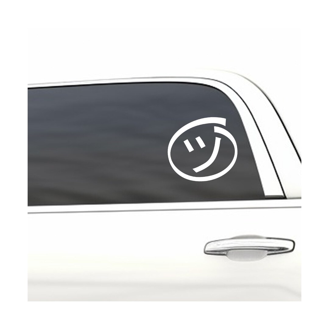 Smiley Face Vinyl Decal, Car Sticker - Etsy