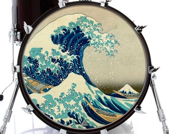 Fuji Wave Graphic Drum Skin