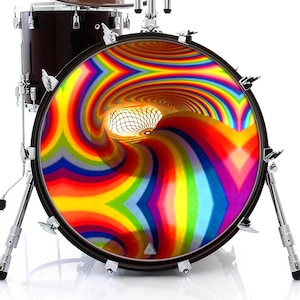 Color Stream Graphic Drum Skin