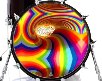 Color Stream Graphic Drum Skin