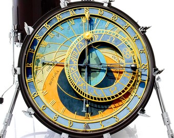 Astronomical Clock Graphic Drum Skin