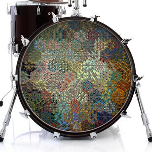 Depth Grid Graphic Drum Skin