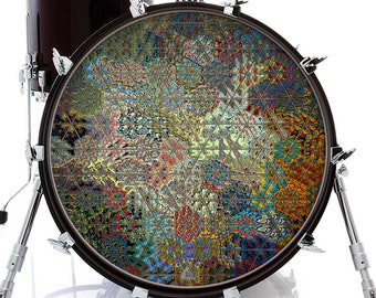 Depth Grid Graphic Drum Skin