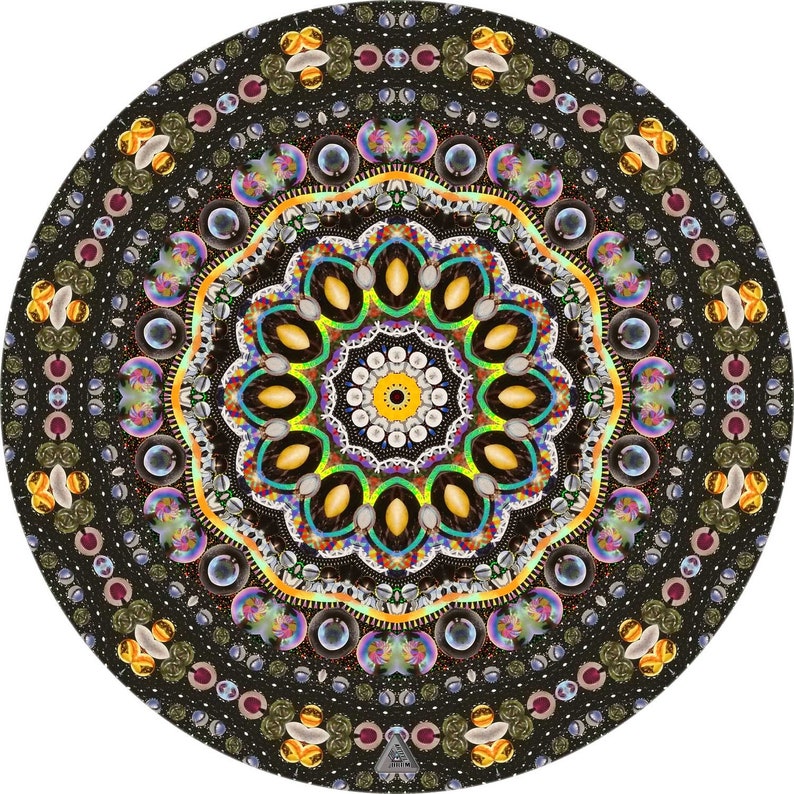 Magic Mandala Graphic Drum Skin, mandala art