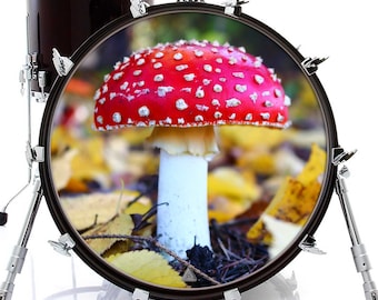 Amanita Mushroom Graphic Drum Skin