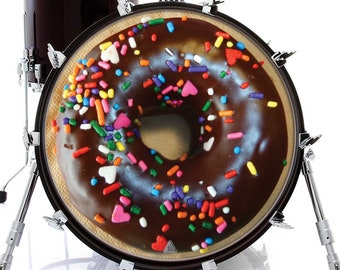 Chocolate Donut Graphic Drum Skin