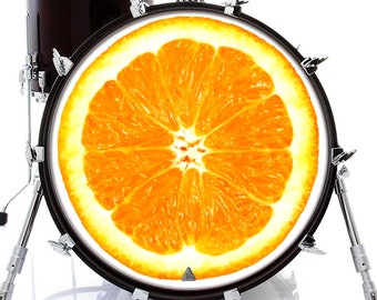 Orange Graphic Drum Skin