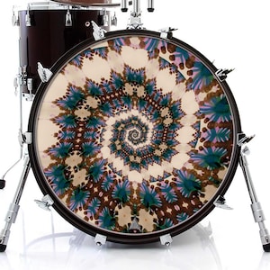 Hello Spiral Graphic Drum Skin