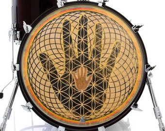 The Hand Graphic Drum Skin