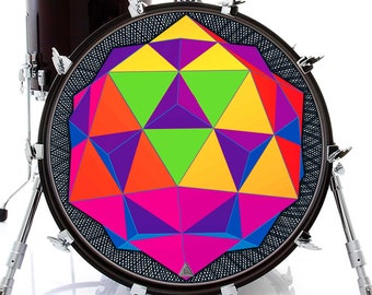 Dodecahedron Graphic Drum Skin