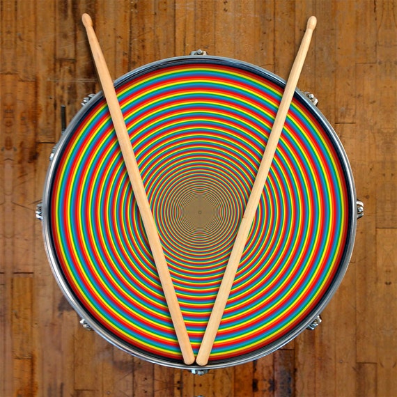 Rainbow Drum SKIN for Drum Set Snare Bass and Tom Drums. Etsy