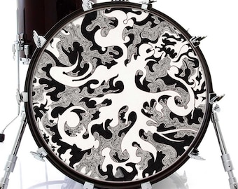 Elegant Ghost Graphic Drum Skin