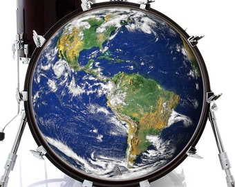 Earth From Space Graphic Drum Skin