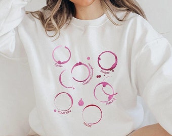 Wine Stain Wine Tasting Girls Night Out Party Sweatshirt, Gift for Wine Lover