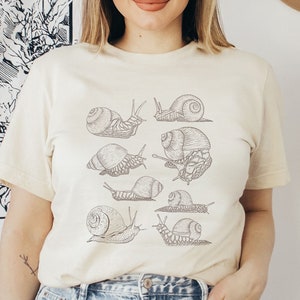Snail Shirt, Snail Lover Gift, Gardening Shirt, Snail Tee Gardener Gift, Cottagecore Tshirt