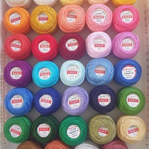 Crochet thread cotton, 10g/65m from Ariadna KARAT 8.Possibility order more.Embroidery. More colour coming son.