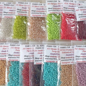 Toho 15/0 seed beads  5g size 1.5mm