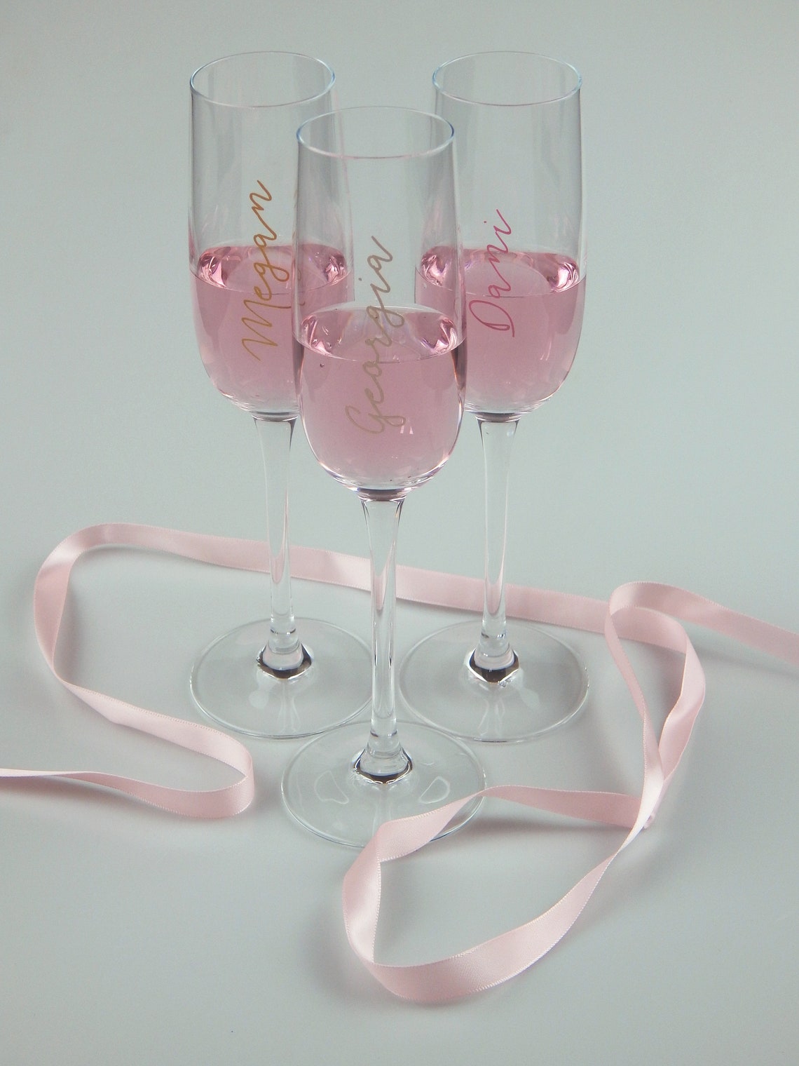 Personalised Island Style Champagne Flute Wedding / Birthday image 8