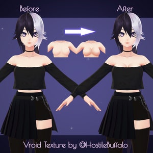 Vroid Cleavage Texture - VTuber Body Textures for Vroid Studio (UPDATED)