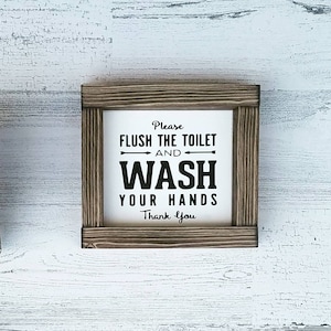 Bathroom Sign | Funny Bathroom Signs | Bathroom Wall Decor | Restroom Bathroom Decor | Farmhouse Bathroom Sign | Guest Bathroom | Home Decor
