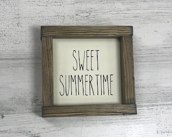 Sweet Summertime Sign -  Summer Sign - Lake Beach Wall Decor - Cabin Cottage Decor - Summer Signs Shelf Decor - Rae Dunn - Gifts for Mom