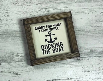 Funny Dock Sign - Boat Dock Sign - Dads Boat Decor - Boating Humor - Boating Sign - Pontoon - Boat House - Lake Life - Novelty Sign