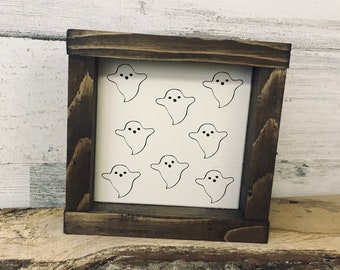 Layered Ghosts - Ghost - Spooky - Halloween Sign - Farmhouse Decor - Modern Halloween - Tiered Tray - Gifts for Mom