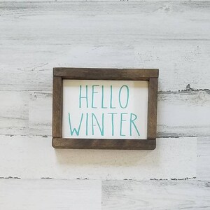 Rae Dunn Winter Wooden Porch Sign