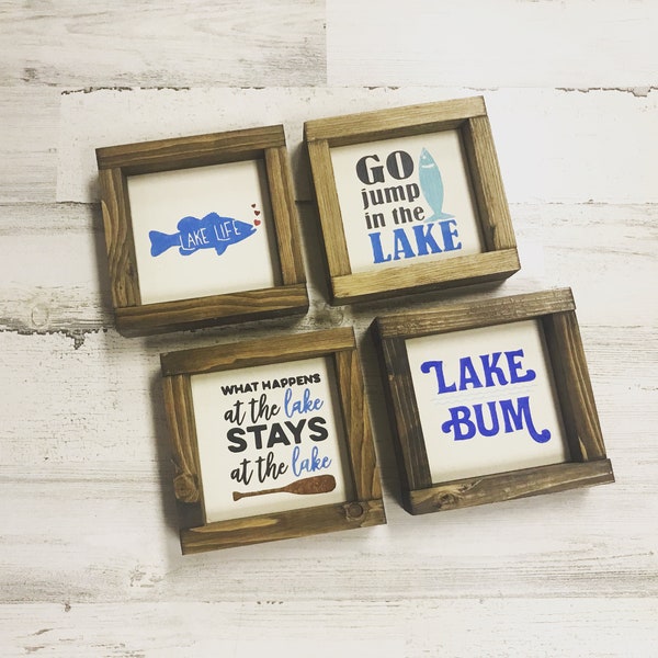 Lake House Decor Lake Life Go Jump in the Lake Lake House Gift Lake Decor Lake House Sign