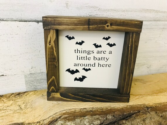 Bats - Halloween Sign - Farmhouse Decor - Modern Halloween - Tiered Tray - Gifts for Mom