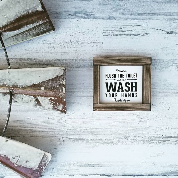 Bathroom Sign | Funny Bathroom Signs | Bathroom Wall Decor | Restroom Bathroom Decor | Farmhouse Bathroom Sign | Guest Bathroom | Home Decor