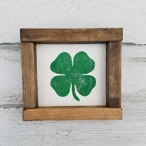 St. Patrick&#39;s Day Decor Collection - St. Patty&#39;s Decor - Mini Tiered Trey Wood Signs - Farmhouse Decor - Shamrock - Kiss Me - Lucky - Pinch