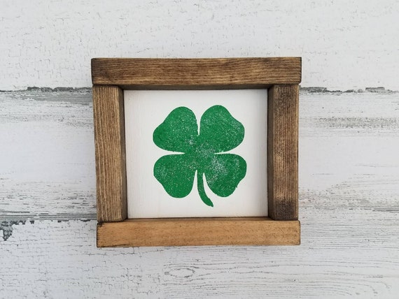 St. Patrick's Day Decor Collection - St. Patty's Decor - Mini Tiered Trey Wood Signs - Farmhouse Decor - Shamrock - Kiss Me - Lucky - Pinch