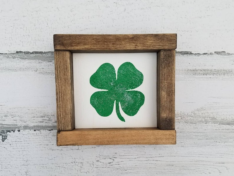 St. Patrick's Day Decor Collection St. Patty's Decor Mini Tiered Tray Wood Signs Farmhouse Decor Shamrock Kiss Me Lucky Pinch image 5