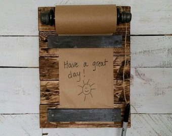Rustic Mini Memo Board Paper Included-Reclaimed Wood Memo Board-Message Board-Farmhouse Pallet Wood Memo Board-Kitchen Memo Board-To Do List