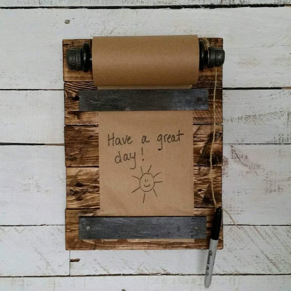 Rustic Mini Memo Board Paper Included-Reclaimed Wood Memo Board-Message Board-Farmhouse Pallet Wood Memo Board-Kitchen Memo Board-To Do List