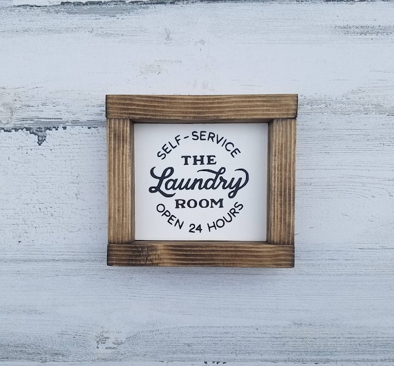 Laundry Room Self Service Wood Sign - Laundry Room Decor - Funny Laundry Sign - Wood Sign - Laundry Room Sign - Laundry Today or Naked Tomor