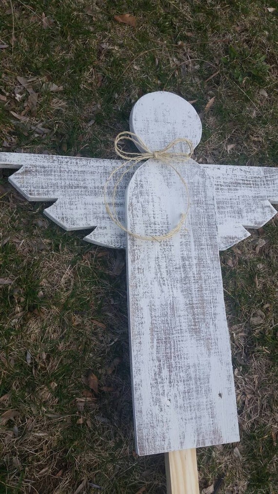 20" Rustic Wooden Angel-Reclaimed Wooden Angel-Pallet Wood Angel-Wooden Garden Angel-Country Angel-Christmas Angel-Farmhouse Wooden Angel